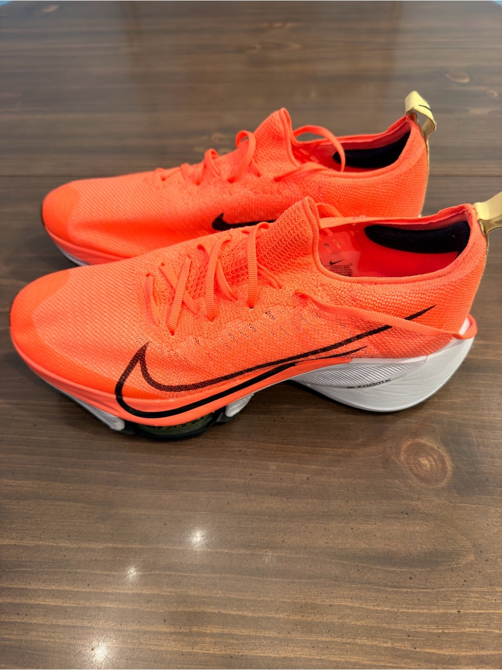 Nike Flyknit Running Shoes Bright Crimson Orange Men's 10.5